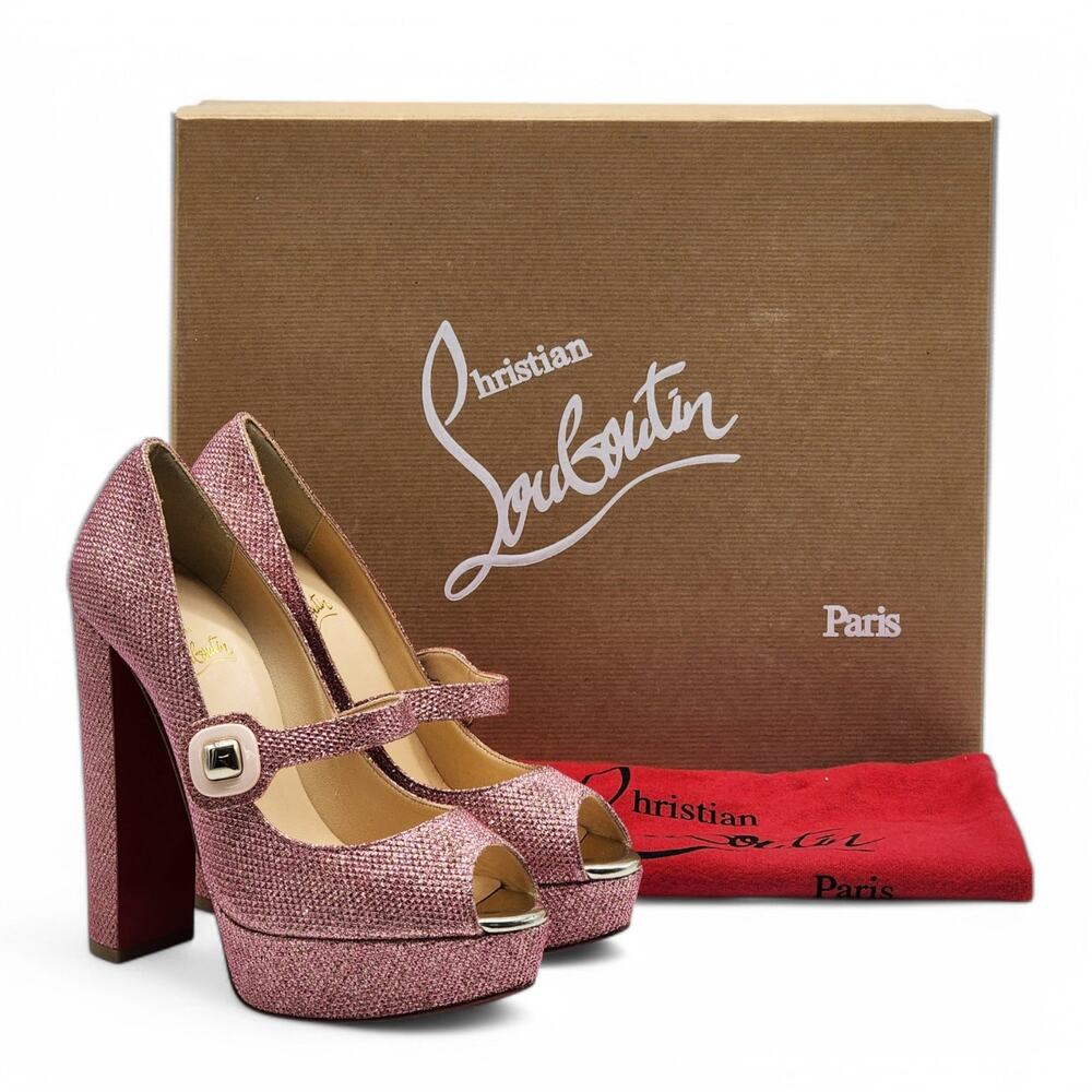 Christian Louboutin Bibibop Platform Peep Toe Pumps 140 - Pink 36 5.5US $895 NWB